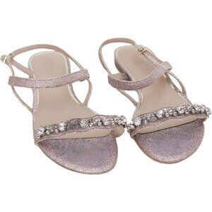 Jewel Badgley Mischka Osmond Crystal Flat Sandal Women's US 9.5